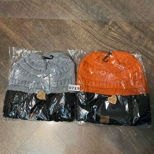 *2PC SET HEIMISH USA BEANIE Winter Sherpa Fleece Cap Cozy Cuff Solid Knit Cap